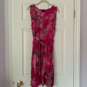 Banana Republic, jersey dress, pink print, size L